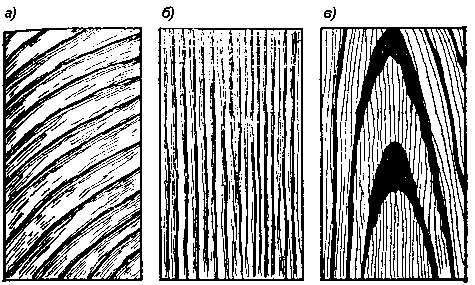 Текстура древесины сосны на трех разрезах